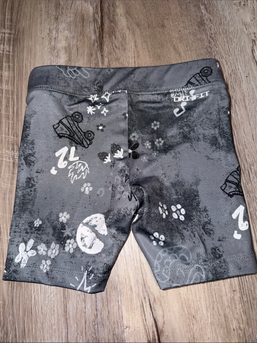 Nike Kids Black & White Doodle Bike Shorts